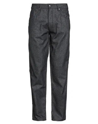 Emporio Armani Man Pants Blue Size 34 Cotton, Wool, Polyester, Polyamide In Black