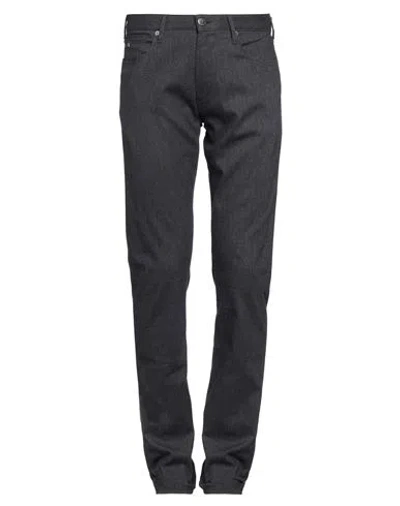 Emporio Armani Man Pants Charcoal Size 30w-34l Cotton, Polyester, Viscose, Elastane In Grey