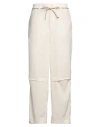 Emporio Armani Man Pants Cream Size 38 Polyester In White