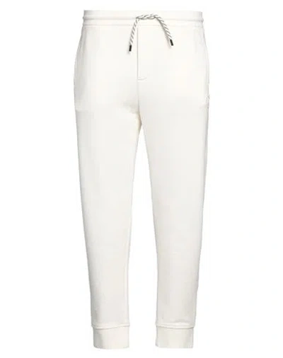 Emporio Armani Man Pants Cream Size Xxl Cotton, Elastane In White
