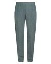 Emporio Armani Man Pants Deep Teal Size 42 Linen In Green