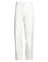 Emporio Armani Man Pants Ivory Size 36 Cotton, Elastane In White