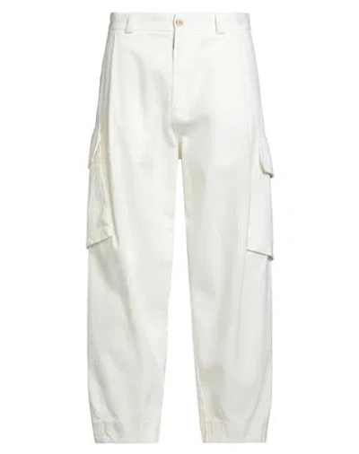 Emporio Armani Man Pants Ivory Size 36 Cotton In White