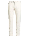 Emporio Armani Man Pants Ivory Size 38 Polyester, Cotton, Viscose, Elastane In White