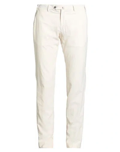 Emporio Armani Man Pants Ivory Size 38 Polyester, Cotton, Viscose, Elastane In White