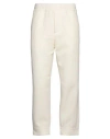 Emporio Armani Cuffed Tapered Trousers In White