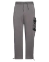 Emporio Armani Man Pants Lead Size L Cotton, Polyester, Elastane, Polyamide, Polyurethane In Grey