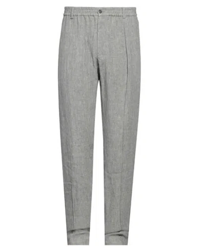 Emporio Armani Man Pants Light Grey Size 42 Linen