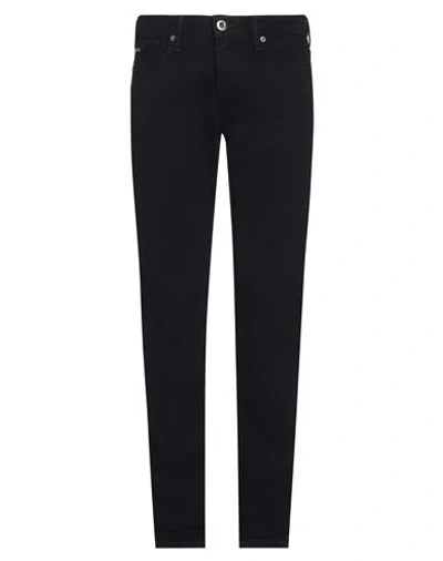 Emporio Armani J06 Comfort Stretch-gabardine, Slim-fit Trousers In Navy Blue