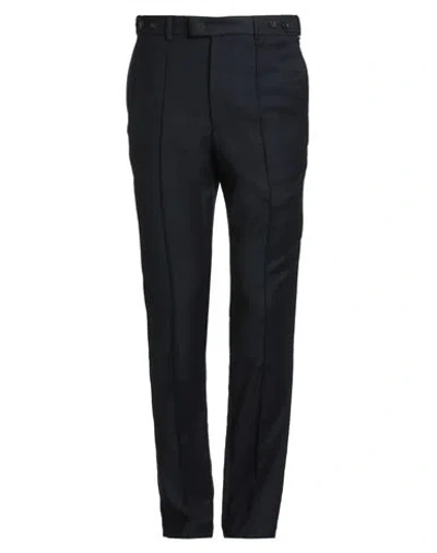 Emporio Armani Man Pants Midnight Blue Size 40 Virgin Wool, Elastane In Black