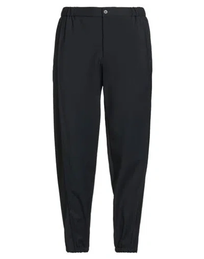 Emporio Armani Man Pants Midnight Blue Size 42 Virgin Wool In Black