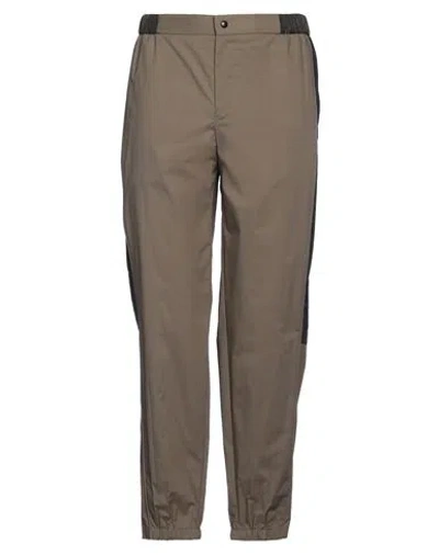 Emporio Armani Man Pants Military Green Size 36 Cotton, Polyamide, Polyester In Brown