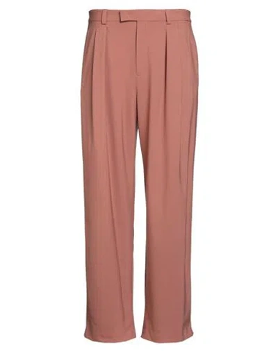 Emporio Armani Man Pants Rust Size 36 Virgin Wool, Elastane In Pink