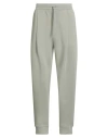 Emporio Armani Man Pants Sage Green Size L Cotton, Polyester, Elastane In Gray