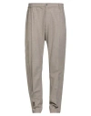 Emporio Armani Man Pants Sand Size 42 Wool, Polyamide, Polyester, Acrylic In Gray
