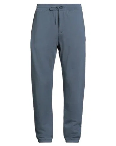 Emporio Armani Man Pants Slate Blue Size L Cotton, Elastane In Black