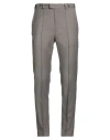 Emporio Armani Man Pants Taupe Size 42 Virgin Wool, Elastane In Gray