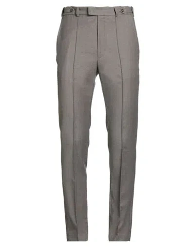 Emporio Armani Man Pants Taupe Size 42 Virgin Wool, Elastane In Gray