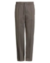 Emporio Armani Man Pants Taupe Size L Polyester, Wool, Elastane, Acrylic In Brown