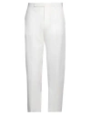 Emporio Armani Man Pants White Size 36 Cotton, Silk
