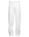 Emporio Armani Man Pants White Size 42 Polyester, Cotton In White
