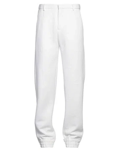 Emporio Armani Man Pants White Size 42 Polyester, Cotton