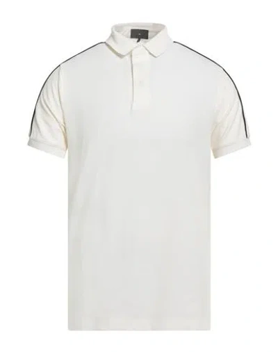 Emporio Armani Man Polo Shirt Beige Size L Cotton, Polyester, Elastane In Gray