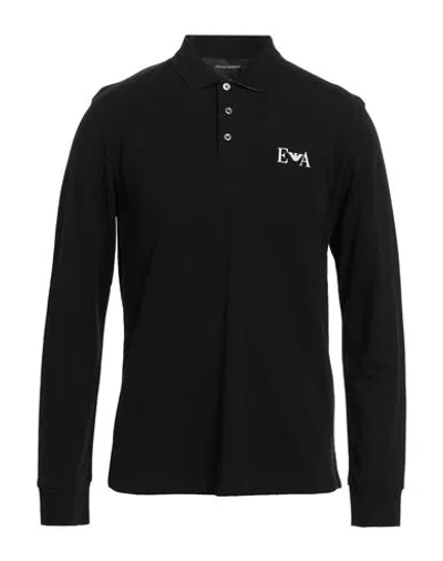 Emporio Armani Man Polo Shirt Black Size L Cotton