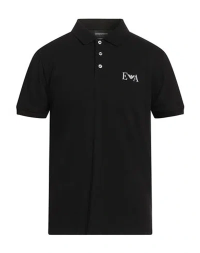 Emporio Armani Man Polo Shirt Black Size L Cotton
