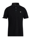 Emporio Armani Man Polo Shirt Black Size L Cotton In Black