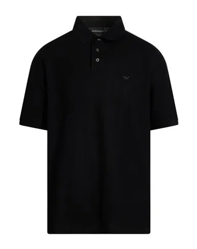 Emporio Armani Man Polo Shirt Black Size L Cotton