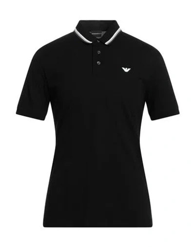 Emporio Armani Man Polo Shirt Black Size L Cotton