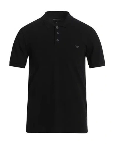 Emporio Armani Man Polo Shirt Black Size L Cotton