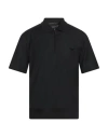Emporio Armani Man Polo Shirt Black Size L Virgin Wool, Viscose In Black