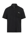 Emporio Armani Man Polo Shirt Black Size M Virgin Wool, Viscose, Polyamide, Elastane