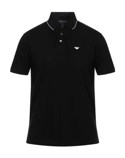 Emporio Armani Man Polo Shirt Black Size L Cotton