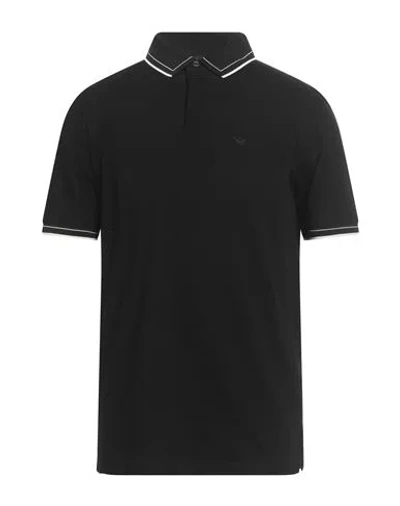 Emporio Armani Man Polo Shirt Black Size S Cotton
