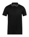 Emporio Armani Man Polo Shirt Black Size M Lyocell, Cotton