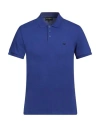 Emporio Armani Man Polo Shirt Bright Blue Size S Cotton