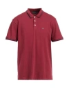 Emporio Armani Man Polo Shirt Burgundy Size Xxl Cotton, Elastane In Red