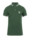 Emporio Armani Man Polo Shirt Dark Green Size M Cotton, Elastane