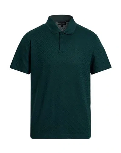 Emporio Armani Man Polo Shirt Emerald Green Size L Cotton