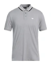Emporio Armani Man Polo Shirt Grey Size L Cotton
