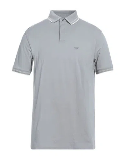 Emporio Armani Man Polo Shirt Grey Size Xxl Cotton