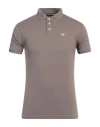 Emporio Armani Man Polo Shirt Khaki Size S Cotton In Beige