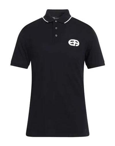 Emporio Armani Man Polo Shirt Midnight Blue Size L Cotton