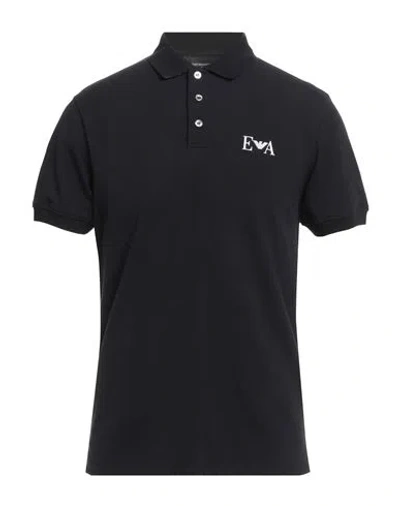 Emporio Armani Man Polo Shirt Midnight Blue Size L Cotton