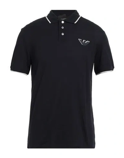 Emporio Armani Man Polo Shirt Midnight Blue Size M Cotton