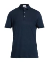 Emporio Armani Man Polo Shirt Midnight Blue Size L Modal, Protein Fibre In Blue