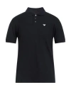 Emporio Armani Man Polo Shirt Midnight Blue Size Xxxl Cotton In Black